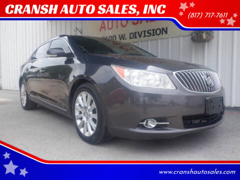 2013 Buick LaCrosse for sale at CRANSH AUTO SALES, INC in Arlington TX