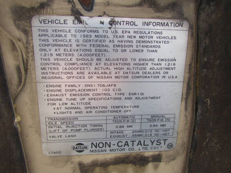 1983 Datsun Sentra MPG