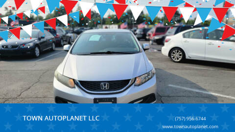 2013 Honda Civic for sale at TOWN AUTOPLANET LLC in Portsmouth VA