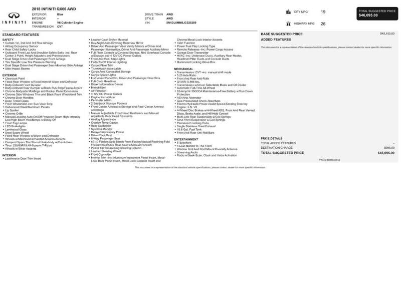 2018 Infiniti QX60