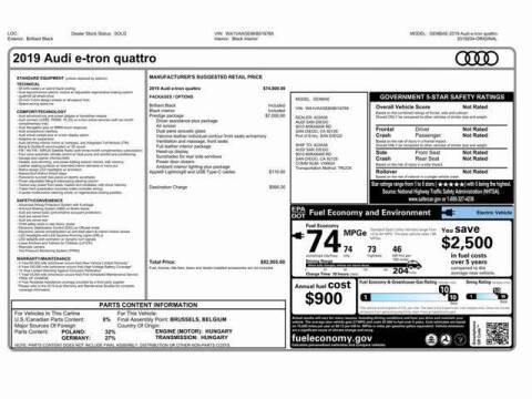 2019 Audi e-tron quattro Prestige
