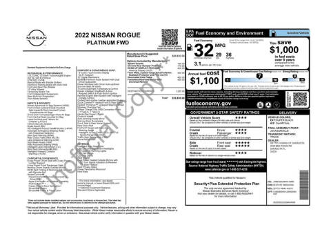 2022 Nissan Rogue Platinum