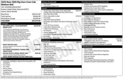 2025 RAM 2500 Big Horn