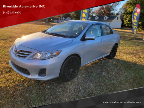 2013 Toyota Corolla for sale at Riverside Automotive INC in Aberdeen MD