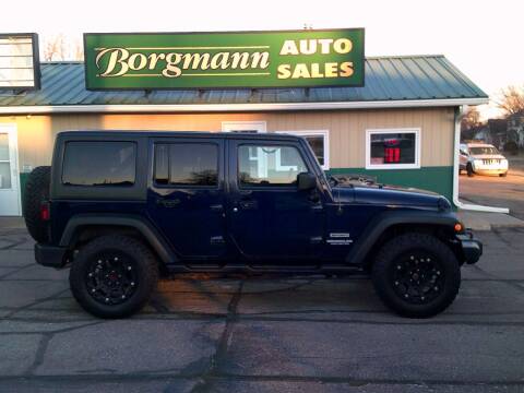 2013 Jeep Wrangler Unlimited for sale at Borgmann Auto Sales in Norfolk NE