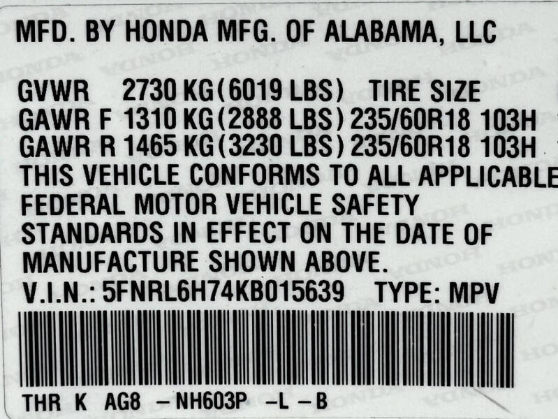 2019 Honda Odyssey EX-L