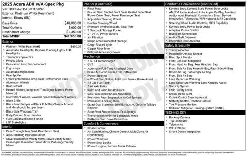 2025 Acura ADX w/A-SPEC