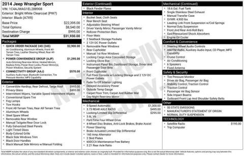 2014 Jeep Wrangler Sport