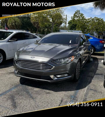 2018 Ford Fusion for sale at ROYALTON MOTORS in Plantation FL