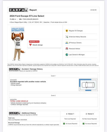 2024 Ford Escape ST-Line Select