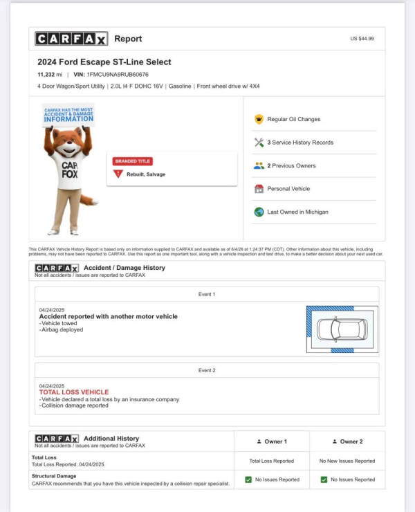 2024 Ford Escape ST-Line Select