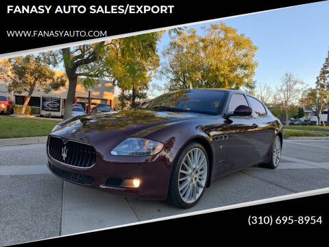 2011 Maserati Quattroporte for sale at FANASY AUTO SALES/EXPORT in Yorba Linda CA