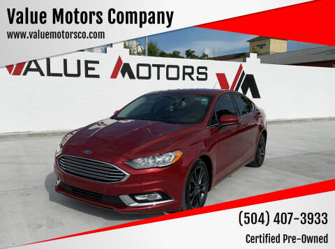 2018 Ford Fusion for sale at Value Motors Company in Marrero LA