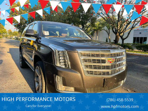 2017 Cadillac Escalade for sale at HIGH PERFORMANCE MOTORS in Hollywood FL