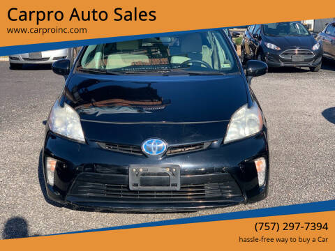 2013 Toyota Prius for sale at Carpro Auto Sales in Chesapeake VA