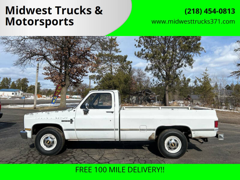 1987 Chevrolet R/V 20 Series for sale at Midwest Trucks & Motorsports in Merrifield MN