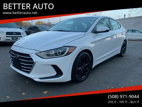 2017 Hyundai Elantra for sale at BETTER AUTO in Attleboro MA