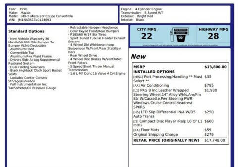 1990 Mazda MX-5 Miata