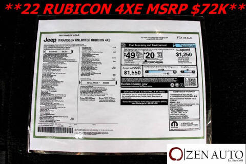 2022 Jeep Wrangler Unlimited Rubicon 4xe