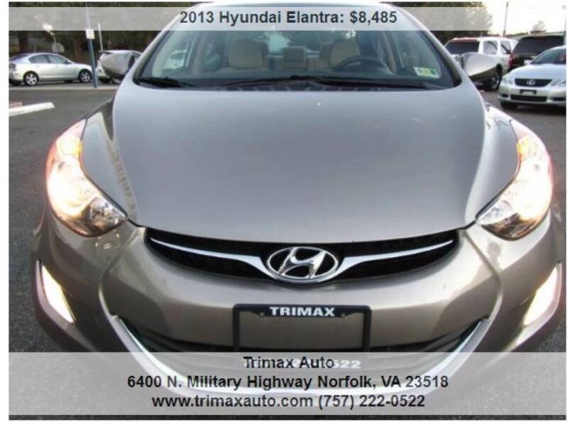 2013 Hyundai Elantra for sale at Trimax Auto Group in Norfolk VA