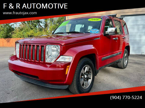 2008 Jeep Liberty for sale at F & R AUTOMOTIVE in Jacksonville FL