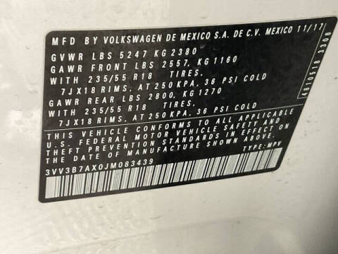 2018 Volkswagen Tiguan 2.0T SEL