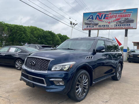 2015 Infiniti QX80 for sale at ANF AUTO FINANCE in Houston TX