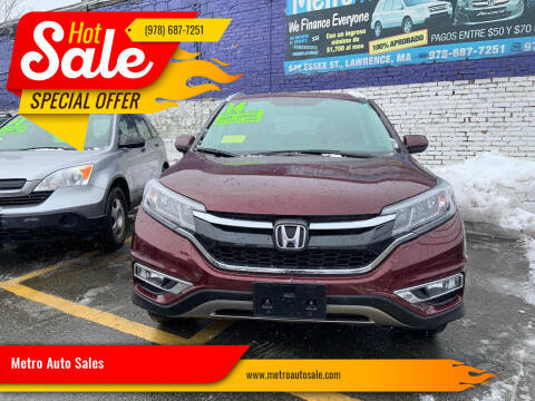 2016 Honda CR-V for sale at Metro Auto Sales in Lawrence MA
