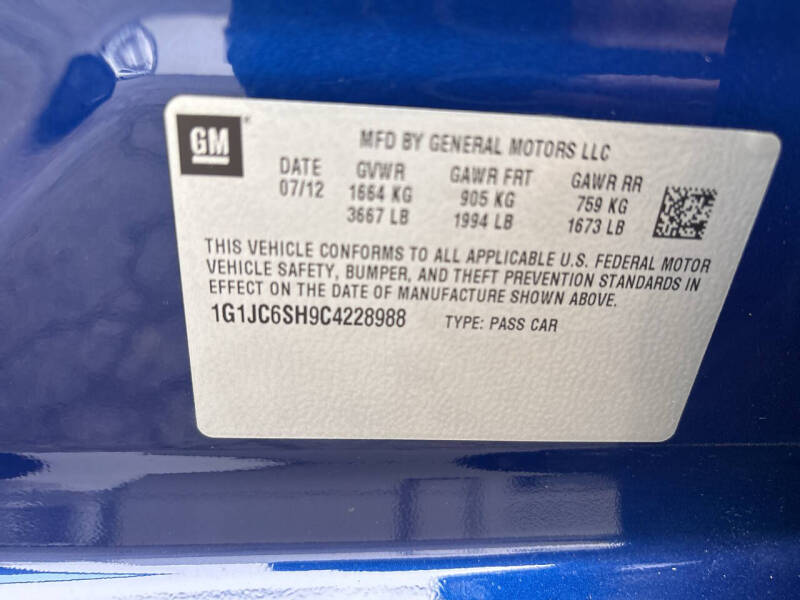 2012 Chevrolet Sonic LT