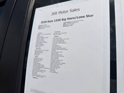 2020 RAM 1500