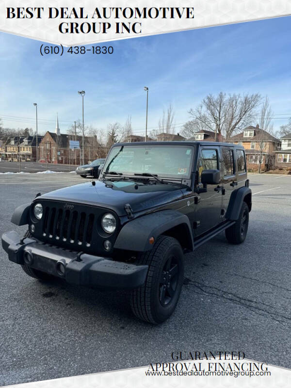 2016 Jeep Wrangler Unlimited for sale at Best Deal Automotive Group INC in Easton PA