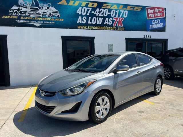 2016 Hyundai ELANTRA for sale at SUR Colombiano LLC in Kissimmee, FL