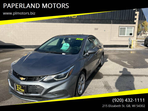 2018 Chevrolet Cruze for sale at PAPERLAND MOTORS in Green Bay WI