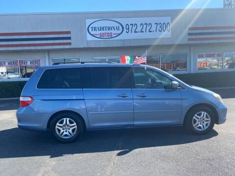 2007 Honda Odyssey for sale at Traditional Autos in Dallas TX