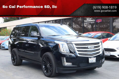 2017 Cadillac Escalade for sale at So Cal Performance SD, llc in San Diego CA