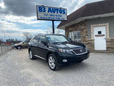 2010 Lexus RX 450h for sale at 83 Autos in York PA