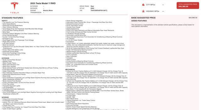 2023 Tesla Model Y