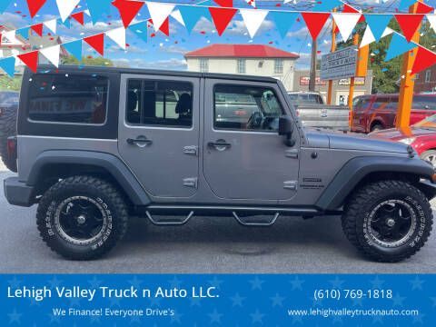 2014 Jeep Wrangler Unlimited for sale at Lehigh Valley Truck n Auto LLC. in Schnecksville PA