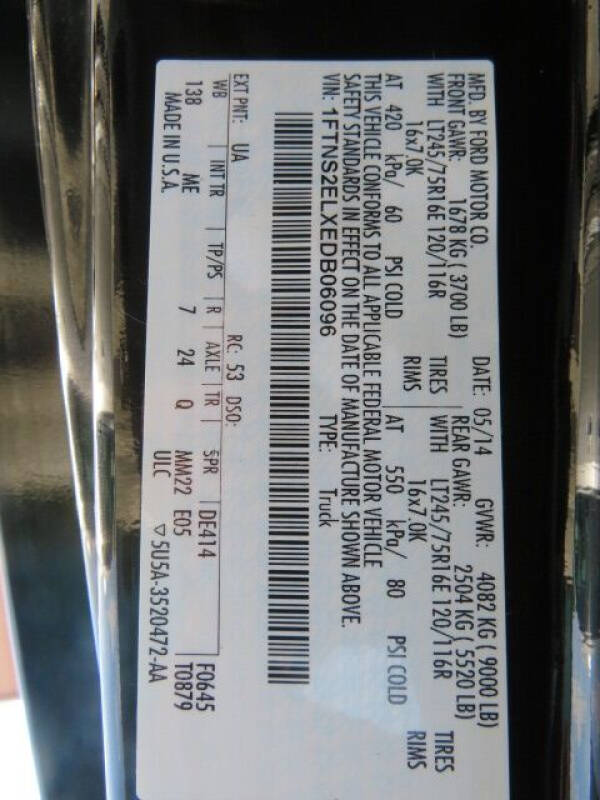 2014 Ford E-Series E-250