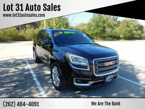 2014 GMC Acadia for sale at Lot 31 Auto Sales in Kenosha WI