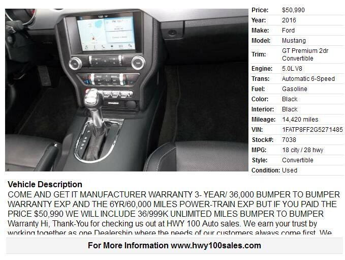 2016 Ford Mustang GT Premium