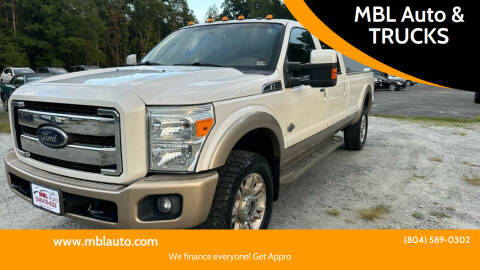 2012 Ford F-350 Super Duty for sale at MBL Auto & TRUCKS in Woodford VA