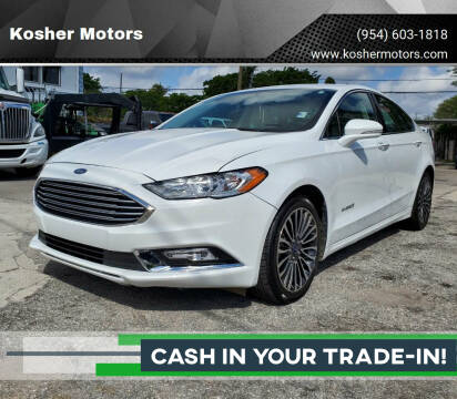 2018 Ford Fusion Hybrid for sale at Kosher Motors in Hollywood FL