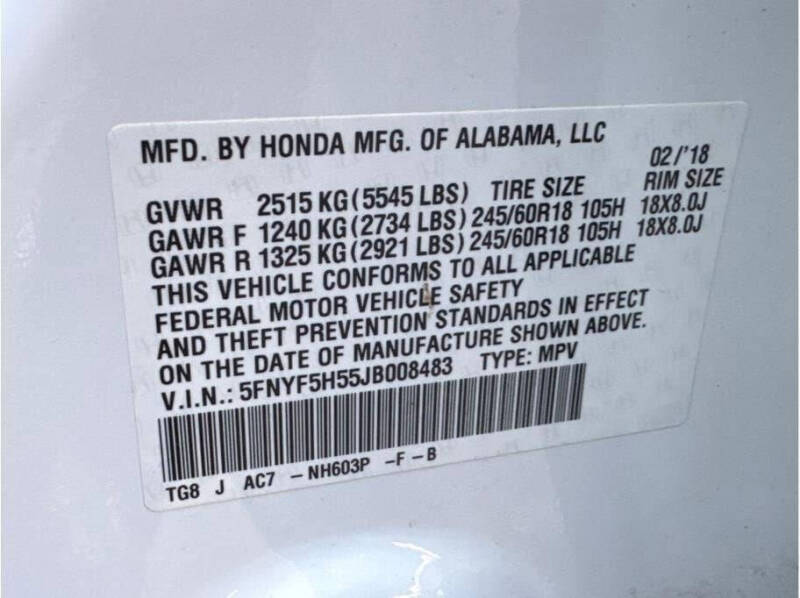 2018 Honda Pilot EX-L