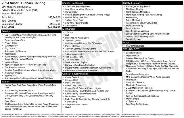 2024 Subaru Outback Touring