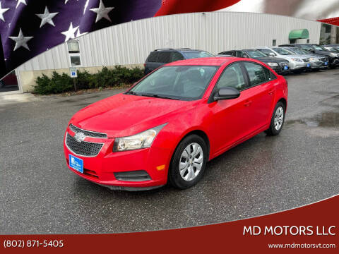 2014 Chevrolet Cruze for sale at MD Motors LLC in Williston VT