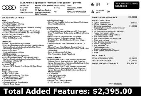 2022 Audi S5 Sportback 3.0T quattro Premium
