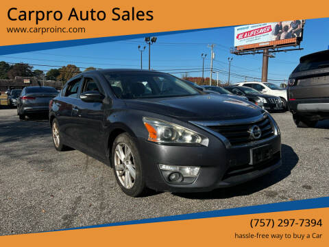 2013 Nissan Altima for sale at Carpro Auto Sales in Chesapeake VA