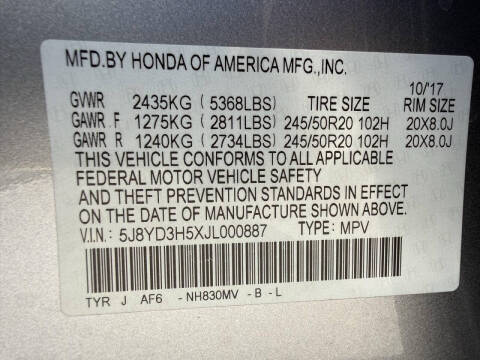 2018 Acura MDX w/Tech