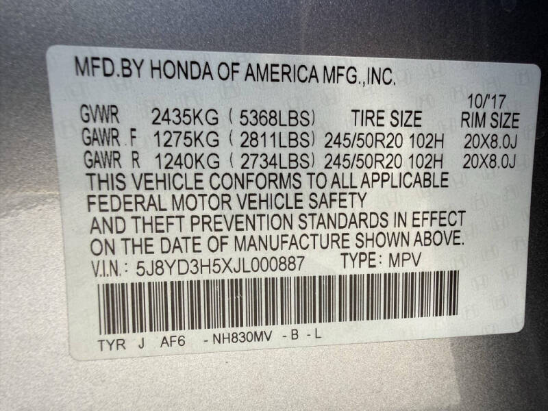 2018 Acura MDX w/Tech